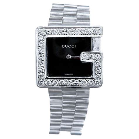 brown diamond gucci watch|gucci watch black diamond bezel.